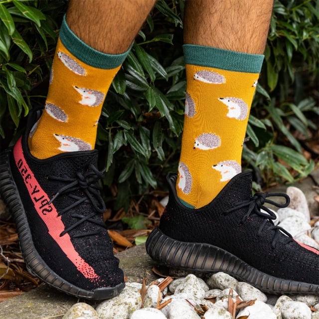 Mr Heron Bamboo Patterned Animal Socks: Miss Sparrow prides their products on the philosophy of making your feet feel fabulous all year round. Whether it's their chic and stylish products, they bring you unique, exciting and fashionable accessories, full of individuality to give you the confidence to be you. If you’re after great bamboo socks with very bright, funky and crazy colours then these bunch of Mr Heron Socks are perfect! With loads of patterns like spots, stripes, zig zags and more! You’ll be sure to find the perfect pair to jazz up your feet!. Their socks will keep your toes warm and make your loved ones smile on special occasions. They would even make a wonderful gift for yourself or a loved one. These socks are breathable, hypoallergenic antibacterial and super soft. There are many patterns available, we’re sure you’ll find something that’ll suit you. These range of socks are made from 54% Bamboo, 22% Cotton, 16% Polyester, 6% Nylon, 2% Elastane. They are men’s size 6-11 UK. Machine washable under 40. Do not dry clean. Do not iron. Do not bleach. Extra Product Details: Men’s Mr Heron Socks Novelty Bamboo Socks A Great Gift Bamboo Rich Fibres 4 Funky Patterns Super Soft & Breathable Hypoallergenic Antibacterial Machine Washable Under 40