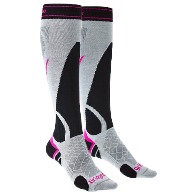 Ladies Performance Lightweight Ski Socks Women's Performance Lightweight Ski Socks: Embrace the ultimate fusion of technology and tailored comfort with our Women's Performance Lightweight Ski Socks. Fashioned to enrich your skiing escapades, these socks are imbued with a Performance Fit that meticulously contours to your feet. Whether you're navigating frosty trails or gliding on powdery slopes, expect a ceaseless bond between sock and skin that enhances every flex and turn. Expertly woven with the ambition to keep the contemporary skier's feet dry, comfy, and warm, our socks come equipped with an elite Moisture Management system and ThermoFit technology. The bliss of a Flat toe seam combined with intentional ShockZones affords your feet the comfort to ski from dawn until dusk. These performance-driven ski socks also feature a women-specific fit, providing that resilient support uniquely suited to the shape of a woman's foot. Topped with our signature Y-Heel design, they deliver a flawless fit that guards against slippage, ensuring your focus remains undisturbed on the thrilling alpine downhills. Experience the exceptional – these socks are your pledge for sanguine ski sessions. Key Product Specifications: - Tailored Women’s Fit - Advanced Moisture Management - Innovative ThermoFit Warmth - Smooth Flat toe seam - Protective ShockZones - Secure Y-Heel Design - Performance Fit for Stability - Lightweight, Breathable Fabric