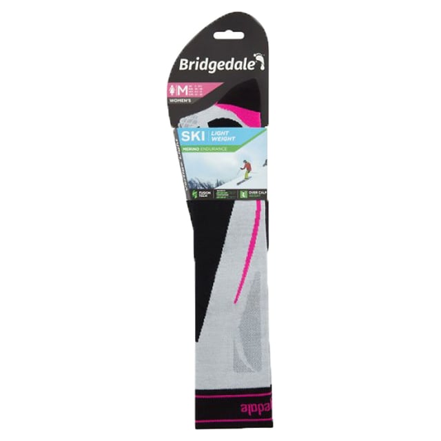 Ladies Performance Lightweight Ski Socks Women's Performance Lightweight Ski Socks: Embrace the ultimate fusion of technology and tailored comfort with our Women's Performance Lightweight Ski Socks. Fashioned to enrich your skiing escapades, these socks are imbued with a Performance Fit that meticulously contours to your feet. Whether you're navigating frosty trails or gliding on powdery slopes, expect a ceaseless bond between sock and skin that enhances every flex and turn. Expertly woven with the ambition to keep the contemporary skier's feet dry, comfy, and warm, our socks come equipped with an elite Moisture Management system and ThermoFit technology. The bliss of a Flat toe seam combined with intentional ShockZones affords your feet the comfort to ski from dawn until dusk. These performance-driven ski socks also feature a women-specific fit, providing that resilient support uniquely suited to the shape of a woman's foot. Topped with our signature Y-Heel design, they deliver a flawless fit that guards against slippage, ensuring your focus remains undisturbed on the thrilling alpine downhills. Experience the exceptional – these socks are your pledge for sanguine ski sessions. Key Product Specifications: - Tailored Women’s Fit - Advanced Moisture Management - Innovative ThermoFit Warmth - Smooth Flat toe seam - Protective ShockZones - Secure Y-Heel Design - Performance Fit for Stability - Lightweight, Breathable Fabric