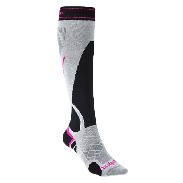 Ladies Performance Lightweight Ski Socks Women's Performance Lightweight Ski Socks: Embrace the ultimate fusion of technology and tailored comfort with our Women's Performance Lightweight Ski Socks. Fashioned to enrich your skiing escapades, these socks are imbued with a Performance Fit that meticulously contours to your feet. Whether you're navigating frosty trails or gliding on powdery slopes, expect a ceaseless bond between sock and skin that enhances every flex and turn. Expertly woven with the ambition to keep the contemporary skier's feet dry, comfy, and warm, our socks come equipped with an elite Moisture Management system and ThermoFit technology. The bliss of a Flat toe seam combined with intentional ShockZones affords your feet the comfort to ski from dawn until dusk. These performance-driven ski socks also feature a women-specific fit, providing that resilient support uniquely suited to the shape of a woman's foot. Topped with our signature Y-Heel design, they deliver a flawless fit that guards against slippage, ensuring your focus remains undisturbed on the thrilling alpine downhills. Experience the exceptional – these socks are your pledge for sanguine ski sessions. Key Product Specifications: - Tailored Women’s Fit - Advanced Moisture Management - Innovative ThermoFit Warmth - Smooth Flat toe seam - Protective ShockZones - Secure Y-Heel Design - Performance Fit for Stability - Lightweight, Breathable Fabric