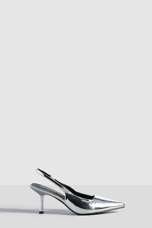 New season update. Our court shoes are back and better than ever before. The ultimate shoe for comfort and style, chic is the word and the look this season. With typically no fastening and a medium heel height, who says you can't strut it out in style while working it out in the office? Team a classic black pointed court shoe with a pencil skirt and crisp white shirt, or try an open back option for something a little different.Style: Court ShoesFabric: PU