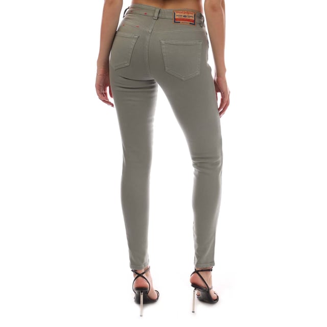 Womens Diesel 2017 Slandy Slim-Fit Jeans in grey.- 5 pockets design.- Zip fly and button fastening.- Branded strip across small pocket.- Brand patch at front brand logo embroidery at back.- Mid waist.- Super skinny-fit.- 94% Cotton  3% Elastomultiester  3% Elastane.- Ref: A0410809F905BF