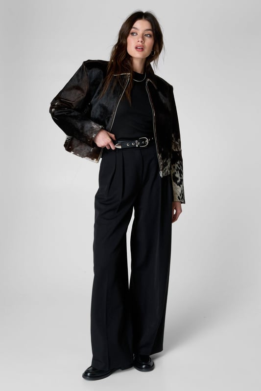 VACANT Archive COW LEATHER BLACK JACKET Limited Cow Hide Leather