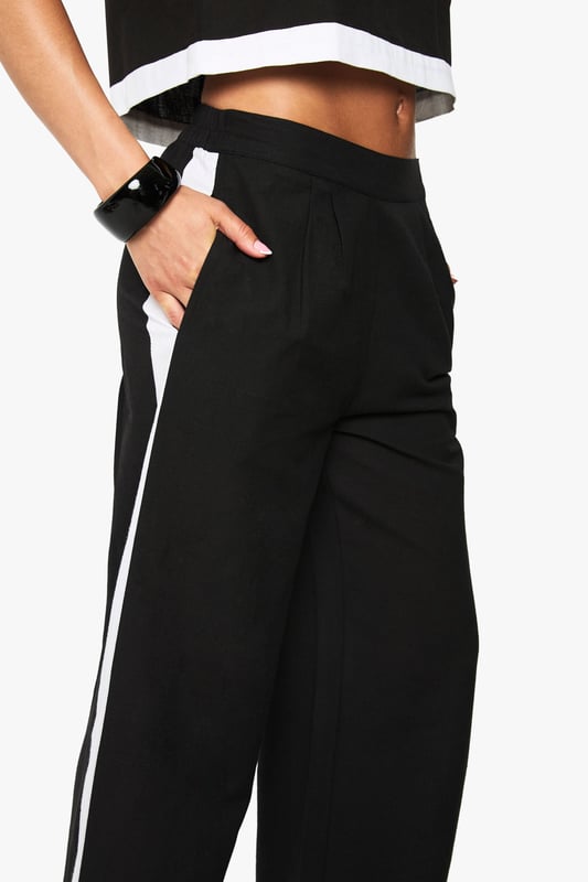 Trousers are a more sophisticated alternative to skinniesTrousers take on a realxed silhouette for the new season, with sports tailoring setting the trends and the wide leg one to watch. Pick printed palazzo pants for a dramatic day time look and tone down with a basic tee, or go for androgynous appeal in tapered man pants and wear with worn-in trainers for a trend-led twist.