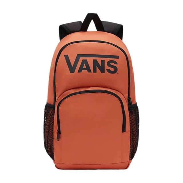 The Vans Alumni Pack 5 Backpack is a versatile and stylish accessory designed for everyday use. Made from durable, water-resistant 100% polyester, this backpack ensures your belongings stay safe and dry.
It features a spacious main compartment with a dedicated laptop sleeve that fits most 15-inch laptops, along with a front organizer pocket for smaller essentials. A side water bottle pocket adds convenience, while padded shoulder straps provide all-day carrying comfort. With its sleek design and Autumn Leaf Orange colorway, this backpack combines practicality and timeless style, perfect for work, school, or travel.
Key Features:
Water-resistant 100% polyester construction.
Laptop compartment fits most 15-inch laptops.
Front organizer pocket and side water bottle pocket.
Padded shoulder straps for comfort.
Dimensions: 42.5 x 32.4 x 12.1 cm.
This backpack is an ideal choice for those seeking a balance of functionality and modern design.