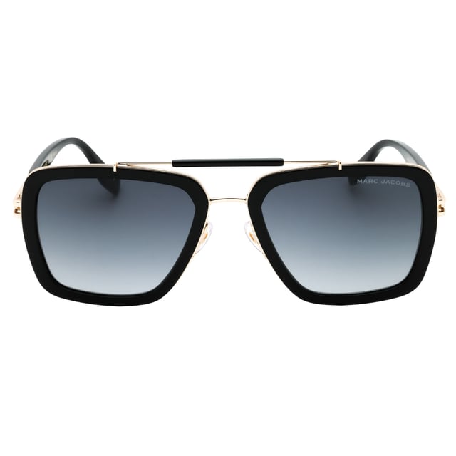 Elevate your style with the Marc Jacobs Grey Gradient Lensed Black Sunglasses, designed for the modern man who values both fashion and function. Featuring a sleek black frame accented with subtle gold details, these sunglasses offer a sophisticated look that complements any outfit. The grey gradient lenses provide excellent sun protection while enhancing visual clarity and reducing glare. Perfect for everyday wear or special occasions, these sunglasses combine luxury and practicality, making them a must-have accessory for those who want to make a confident statement wherever they go. 100% Metal
