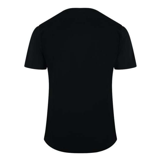 Elevate your casual wardrobe with the Cavalli Class Cracked Sprayed Logo Black T-Shirt. Crafted from premium fabric, this t-shirt offers a comfortable fit while showcasing a distinctive cracked sprayed logo design that adds an edgy, contemporary touch. Perfect for making a subtle yet stylish statement, it pairs effortlessly with jeans or tailored trousers for versatile day-to-night wear. Experience the blend of quality and modern style that defines Cavalli Class with this standout piece. Mens, Made In Bangladesh, 100% Cotton
