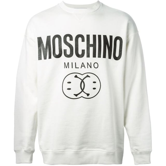 Elevate your wardrobe with the Moschino Double Smiley White Jumper, a perfect blend of playful design and premium comfort. Crafted from soft, high-quality fabric, this jumper features Moschino's iconic double smiley graphic that adds a fun, contemporary edge to your look. Its crisp white color makes it versatile for any casual occasion, while the relaxed fit ensures all-day comfort. Whether paired with jeans or layered under a jacket, this jumper effortlessly combines style and ease, making it a must-have statement piece for those who appreciate bold fashion with a lighthearted twist.1001 WHITE JUMPER MALE, Made in Portugal, 100% Cotton