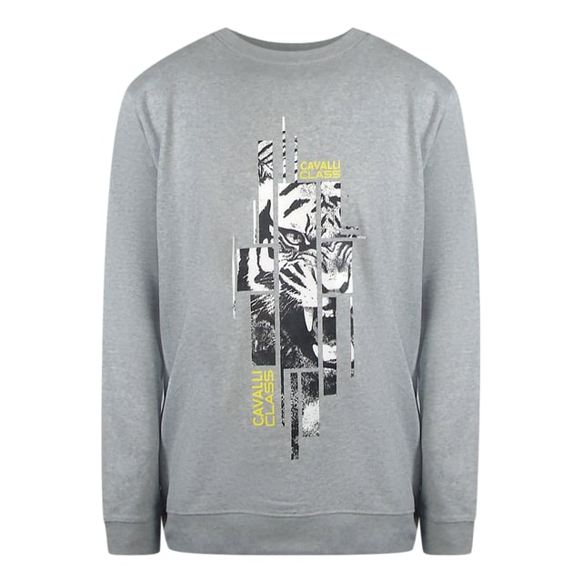 Experience the perfect blend of style and comfort with the Cavalli Class Splintered Tiger Graphic Grey Sweatshirt. Crafted from 100% premium cotton, this men's sweatshirt offers a soft, breathable feel ideal for everyday wear. Featuring a striking splintered tiger graphic on a versatile grey backdrop, it adds a bold edge to your casual wardrobe. The classic round neck design ensures a timeless look, while the high-quality construction guarantees durability. Made in Bangladesh with attention to detail, this sweatshirt is a must-have for those who appreciate fashion that stands out effortlessly. Elevate your casual style with Cavalli Class today