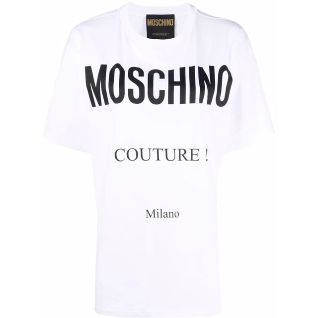 Elevate your wardrobe with the Moschino Couture Milano White T-Shirt, a perfect blend of luxury and casual style. Crafted with premium materials, this white tee offers exceptional comfort and durability, making it ideal for everyday wear. Its sleek design and subtle branding add a touch of sophistication, allowing you to effortlessly transition from day to night. Whether paired with jeans or layered under a blazer, this versatile piece enhances any outfit with a chic, modern edge. Invest in timeless elegance and make a bold fashion statement with Moschino's signature quality and style. Made in Portugal, 100% Cotton
