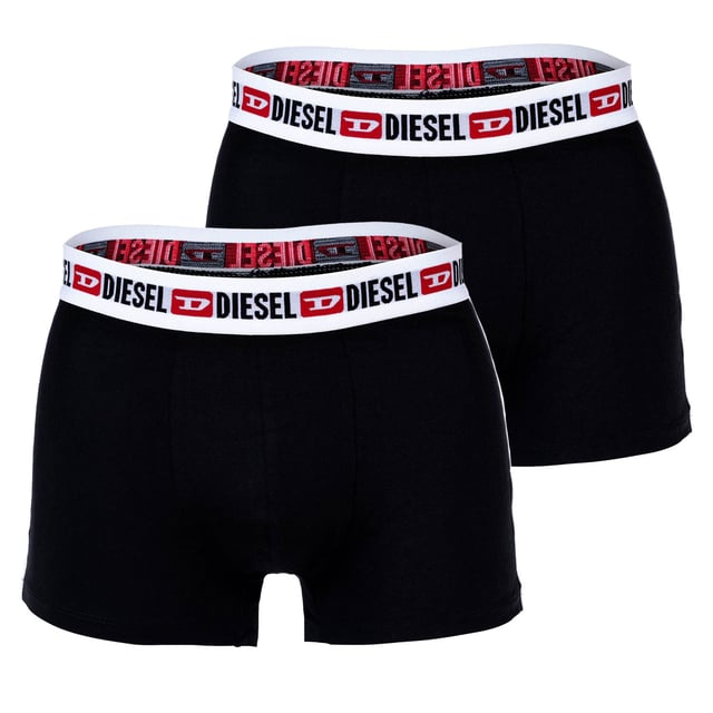 DIESEL Boxershorts im 2er Pack aus elastischer Baumwollmischung. Lässiger Look und sehr hoher Tragekomfort. Mit Logobund und stylischem Kontraststreifen.