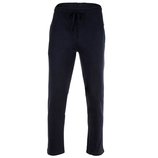 Langer, einfarbiger Pyjama für Herren von der Marke HOM. Oberteil im Hemdenstil und lange Hose mit Kordelzug. Angenehmes Tragegefühl dank reiner Baumwolle.