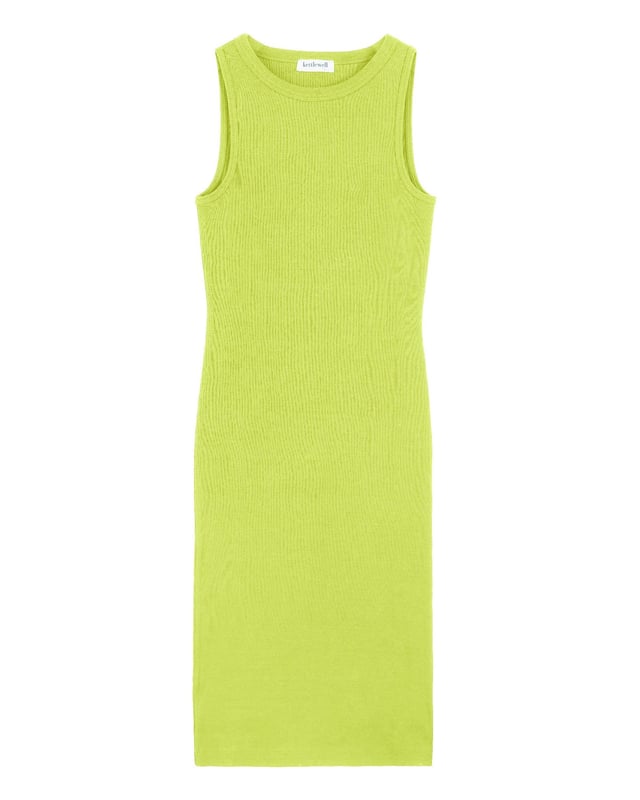 In a sleeveless design with a semi-boat neck, this style masters effortless elegance for everyday outings and special occasions. The ribbed Cotton stretch fabric ensures a flattering fit and polished, put-together look. The rib is more distinctive than our usual ribbed fabric styles, adding structure and texture.