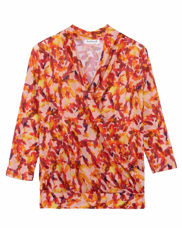 Faux wrap inspired style in soft draping lyocell fabric