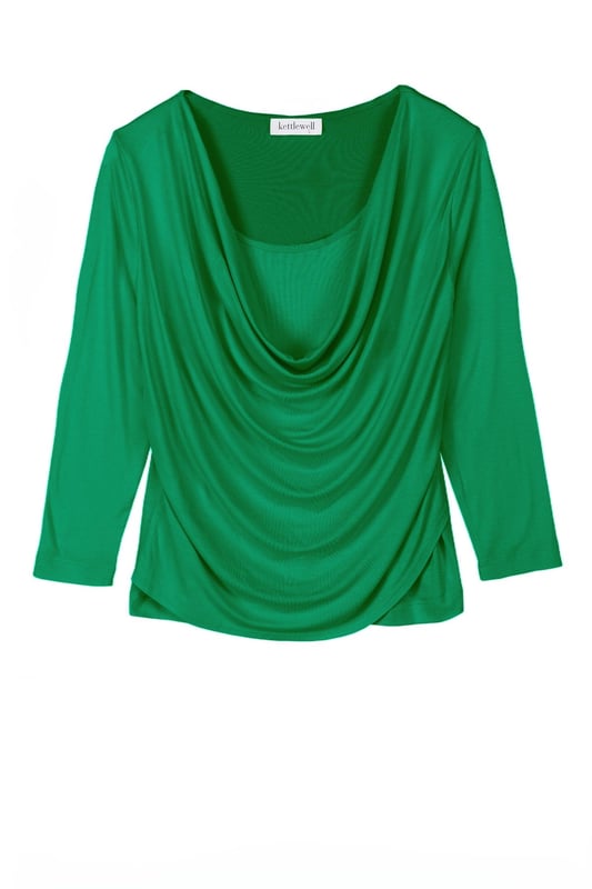 Soft viscose jersey allows for a soft, flattering drape that is perfect for dressing up or down.