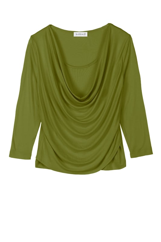 Soft viscose jersey allows for a soft, flattering drape that is perfect for dressing up or down.