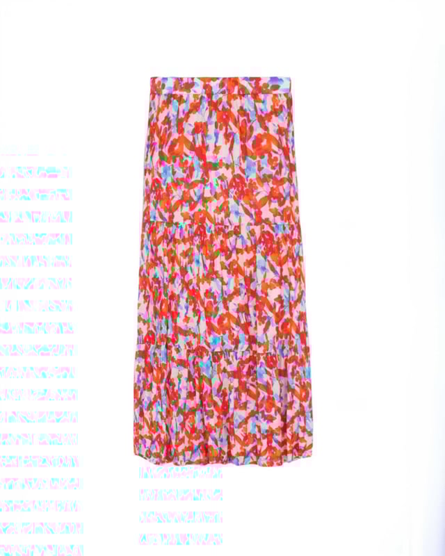 Soft draping tiered maxi skirt in our best selling Vivienne print. Tiers and gathering detail adds a feminine feel.
