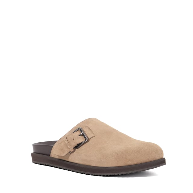 Dune Mens Baldwin - Slip On Clogs A statement of unmatched comfort, endless style and timeless quality our Baldwin clogs are easy-to-wear and comfortable all year round. Designed with a comfortable footbed this wear-with-everything style features buckle detailing.
