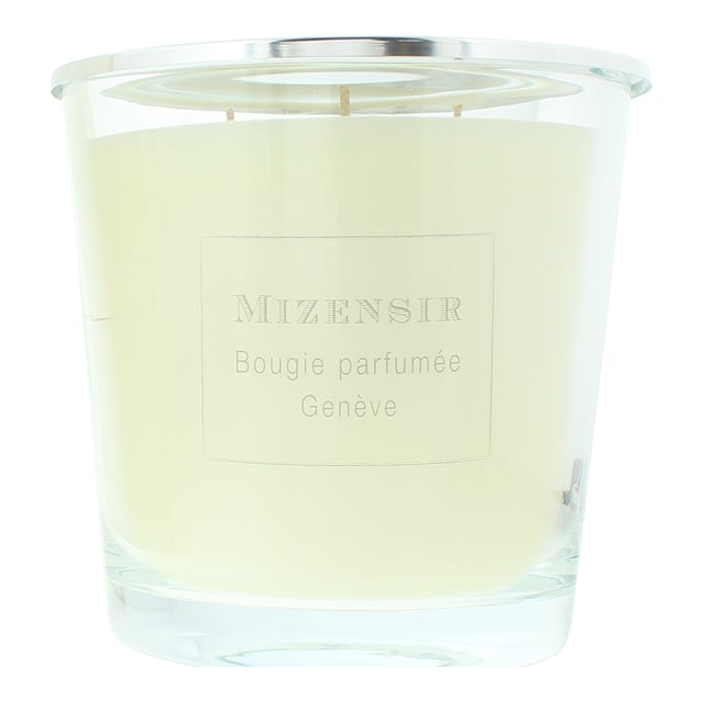 Mizensir Figuier De Sicile Scented Candle 1500g Mizensir Figuier De Sicile Scented Candle is an instinctual impulse of the beautiful fig tree. The freshness of the leaves and the soft milky scents of its sap along with the woody aroma of its bark make this a true tribute to the tree and the Mediterranean sunshine. This Fruity candle starts with the scents of lavender, Lemon and Petitgrain and a heart full of Exotic Verbena and Fig Leaf. It settles to leave base notes of Musky Wood Accord.