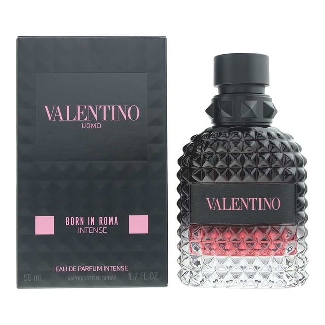 Valentino Uomo Born in Roma Intense is a bold, rich fragrance designed for men who embrace modern sophistication. It opens with aromatic lavender and spicy black pepper, giving way to a heart of deep, sweet vanilla. The scent is grounded by smoky vetiver in the base, creating an intense and powerful finish. Perfect for evening wear, this fragrance exudes confidence and elegance with every spray. Valentino Uomo Born in Roma Intense was launched in 2023.