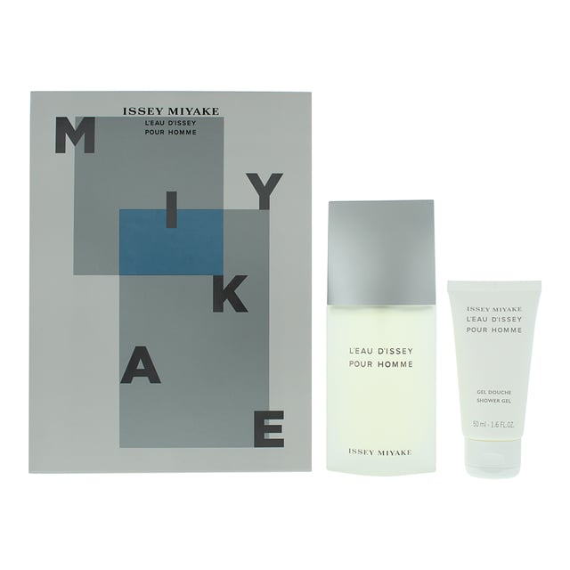 Issey Miyake L'eau D'issey Pour Homme Eau de Toilette 75ml + Shower Gel 50ml Gift Set for Him L'eau D'Issey pour Homme was launched in 1994 under the Issey Miyake brand, and was an immediate hit thanks to the fine blend of notes put together by master perfumer Jacques Cavallier. The fragrance, regarded as a timeless classic for men, features top notes that include Coriander, Cypress, Mandarin, Orange, Tarragon, Yuzu Lemon, Verbena, Sage, Bergamot Lemon and Calone. Middle notes include Nutmeg, Mignonette, Ceylon, Cinnamon, Bourbon, Geranium, Saffron and Lily of the Valley blue. Base notes are Tahitian, Vetiver, Musk, Sandalwood, Cedar, Amber and Tobacco. Together the notes blend for a brilliant Woody Aquatic fragrance that is still a hugely popular fragrance around 30 years after it's original launch.