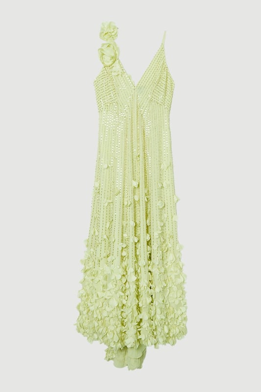 chinese dress ladies Nelle Floral Print Pleated Maxi Dress by Jewel Badgley Mischka