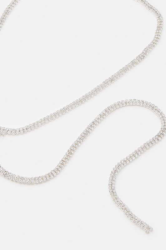 Silver Plated Diamante Drop Necklace Embrace the finer things in life with this diamante drop necklace. Designed in a premium silver-plated finish, the piece is a luxurious addition to any jewellery collection.Style: NecklaceDesign: PlainFabric: MetalBrowse this seasons women's jewellery or discover the full range of women's accessories now.