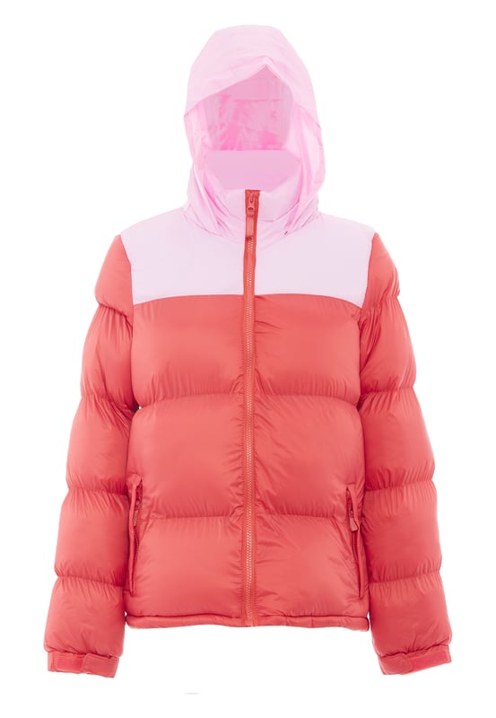 Mymo Gewatteerd gewatteerd jack Dames Zomerrood zoetroze Nu komt kleur in het spel. De gewatteerde pufferjassen van myMo ATHLSR zorgen met hun tweekleurige look voor een winterhighlight. Uitgerust met een capuchon, zijzakken met ritssluiting, verstelbare manchetten en een elastisch trekkoord in de zoom, kan het trendy ontwerp je op een ontspannen manier beschermen tegen lage temperaturen. Het synthetische vulmateriaal isoleert – ook zonder toevoeging van dierlijke producten. Jas