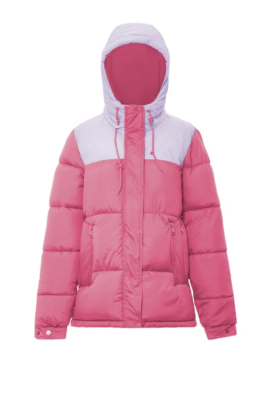 Nu komt kleur in het spel. De gewatteerde pufferjassen van myMo ATHLSR zorgen met hun tweekleurige look voor een winterhighlight. Uitgerust met een capuchon, zijzakken met ritssluiting, verstelbare manchetten en een elastisch trekkoord in de zoom, kan het trendy ontwerp je op een ontspannen manier beschermen tegen lage temperaturen. Het synthetische vulmateriaal isoleert – ook zonder toevoeging van dierlijke producten.  Jas