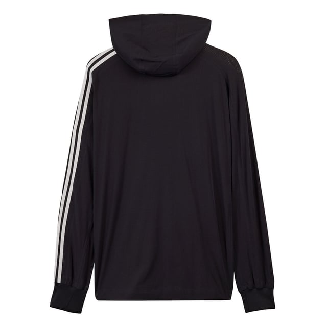 Men's Y-3 JFA Anthem Jacket in Black Mens Y-3 JFA Anthem Jacket in blackY-3 and the Japanese Football Association have collaborated to create unique on-pitch styles worn by JFA during the world's most iconic athletic event. The celebrated jacket that JFA players wear standing side-by-side on the pitch has now been elevated through a Y-3 lens. In collaboration with the Japanese Football Association the Y-3 JFA Anthem Jacket pairs classic sport design with Y-3's masterful eye for detail. The 3-Stripes are seen on one arm only and a JFA crest and Y-3 logo accent the look. AEROREADY manages moisture to keep you dry and feeling confident.This product is made with at least 70% recycled materials. By reusing materials that have already been created we help to reduce waste and our reliance on finite resources and reduce the footprint of the products we make.- A jacket from Y-3 and the Japanese Football Association made in part with recycled materials.- Relaxed fit- Zip front- 83% polyamide (recycled) 17% elastane- AEROREADY- Ribbed cuffs- Y-3 logo and Japan Football Association crest heat transfers- Zip front pockets- Contains at least 70% recycled content- Machine wash cold mild delicate cycle- Ref: IW7385