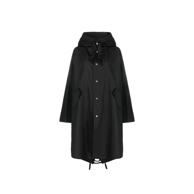 Parka de algodón con capucha de longitud media de Jil Sander - Composición: 100% Algodón - Lavado a máquina - Detalle de logo en espalda - Capucha con cordón - Cintura con cordón - Cierre con botón a presión - Dos bolsillos laterales con solapa - Algodón repelente al agua - Espalda caída - Género: MUJER -
