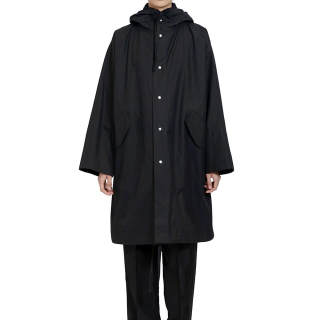 Parka de algodón con capucha de longitud media de Jil Sander - Composición: 100% Algodón - Lavado a máquina - Detalle de logo en espalda - Capucha con cordón - Cintura con cordón - Cierre con botón a presión - Dos bolsillos laterales con solapa - Algodón repelente al agua - Espalda caída - Género: MUJER -