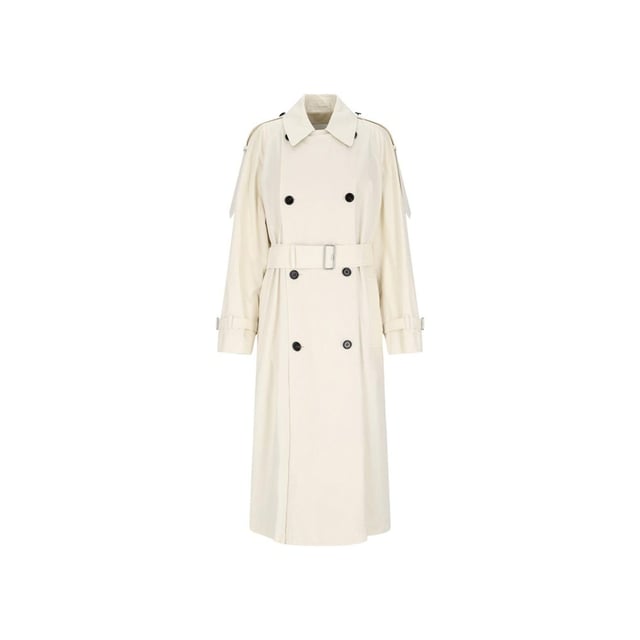 Gabardina de algodón Burberry - Composición: 100% Algodón - Mangas largas - Dos bolsillos laterales - Una abertura en la espalda - Cruzado - Cuello clásico - Bajo recto - Lavado a máquina (delicado) - Cinturón ajustable en la cintura - Tira de botones ajustable - Hecho en Italia - Género: MUJER -