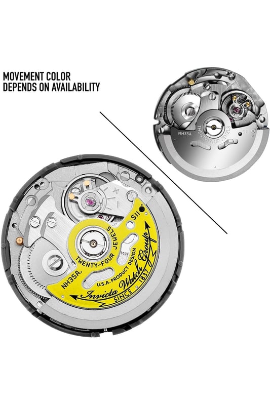 El Invicta 49317 tiene una caja de acero inoxidable de 40 millimetros con una esfera oro.
Esta modelo funciona con un movimiento de Automático preciso.
Resistencia a la presión de aqua de 20 bares.
Este modelo es parte de la colección Invicta Pro Diver.

2 años de garantía Invicta.
