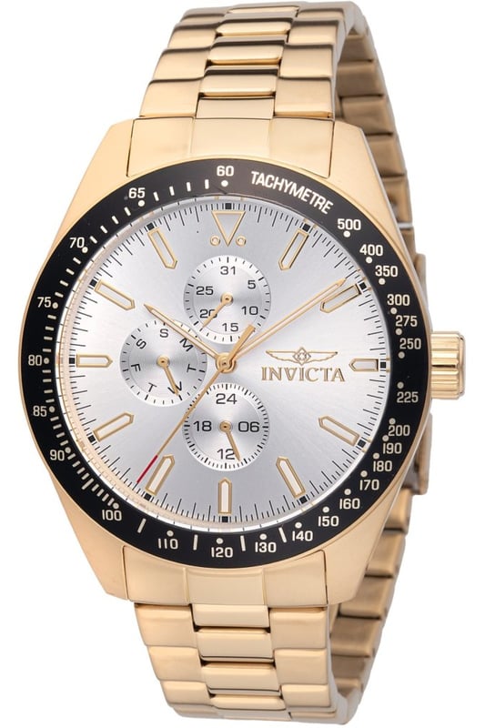 El Invicta 48860 tiene una caja de acero inoxidable de 45 millimetros con una esfera plata.
Esta modelo funciona con un movimiento de Cuarzo preciso.
Resistencia a la presión de aqua de 10 bares.
Este modelo es parte de la colección Invicta Aviator.

2 años de garantía Invicta.