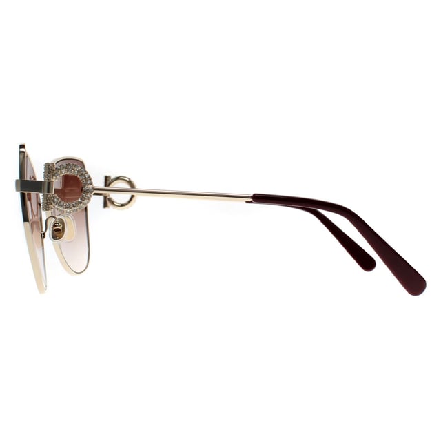 Salvatore Ferragamo Cat Eye Womens Gold Brown Gradient SF296SR  Sunglasses feature a bold design with a sleek frame. Offering excellent UV protection and comfort, theyâ€™re perfect for those who want both style and functionality.