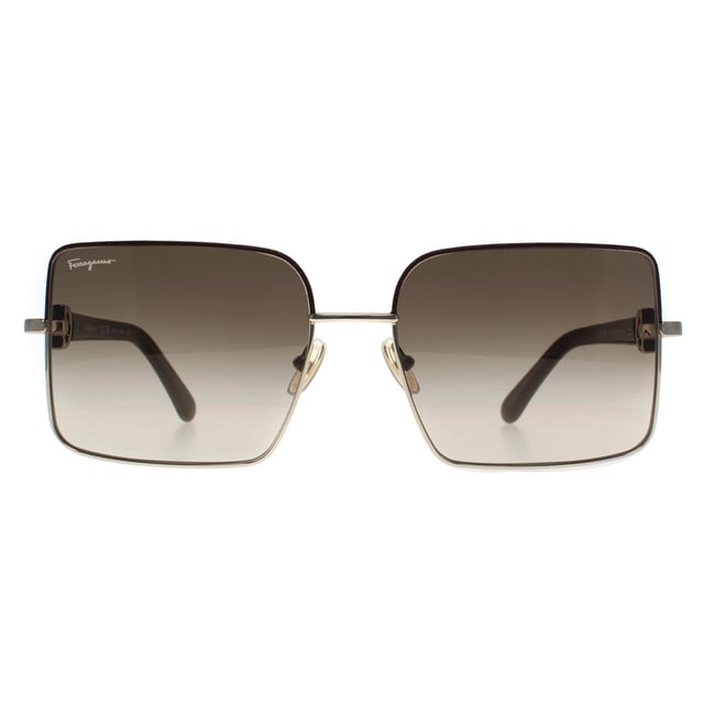 Salvatore Ferragamo Square Womens Gold Brown Gradient SF302SL  Sunglasses offer a perfect blend of luxury and sophistication, featuring a timeless, elegant design with high-quality materials. Crafted for those with refined taste, these sunglasses boast a sleek, comfortable fit and superior UV protection, making them a stylish yet practical choice for any occasion.
