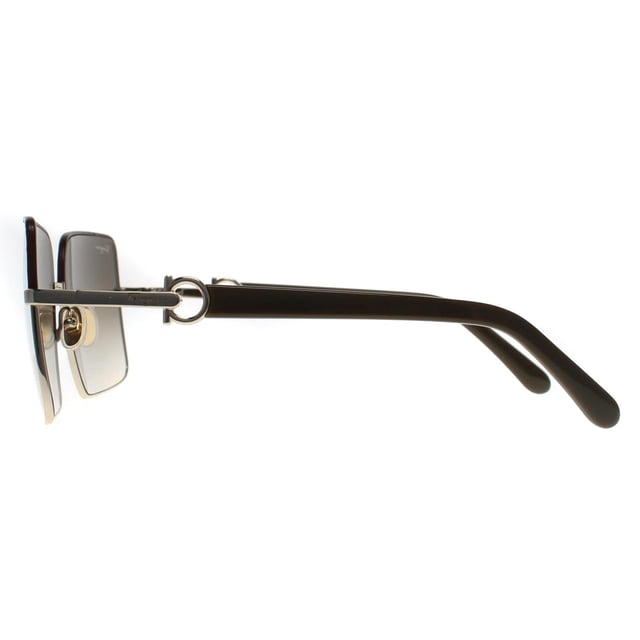 Salvatore Ferragamo Square Womens Gold Brown Gradient SF302SL  Sunglasses offer a perfect blend of luxury and sophistication, featuring a timeless, elegant design with high-quality materials. Crafted for those with refined taste, these sunglasses boast a sleek, comfortable fit and superior UV protection, making them a stylish yet practical choice for any occasion.