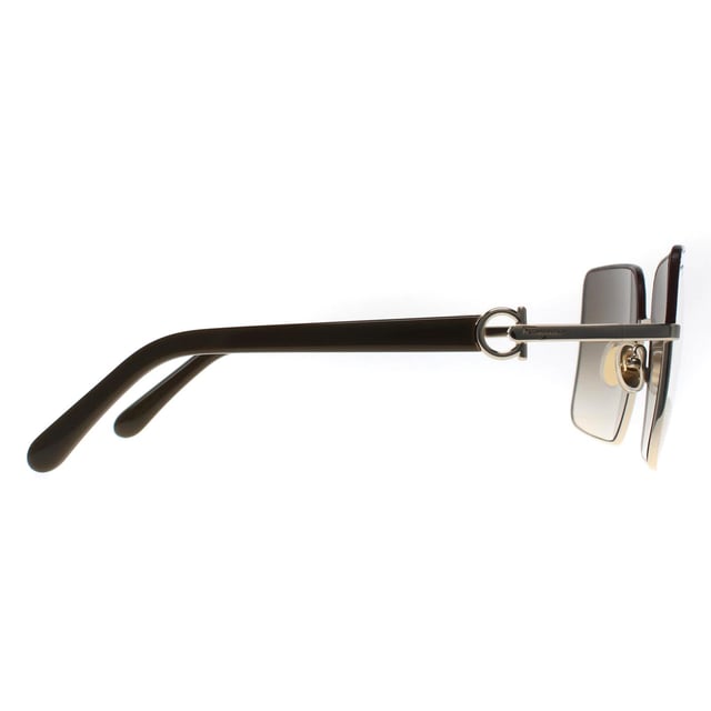Salvatore Ferragamo Square Womens Gold Brown Gradient SF302SL  Sunglasses offer a perfect blend of luxury and sophistication, featuring a timeless, elegant design with high-quality materials. Crafted for those with refined taste, these sunglasses boast a sleek, comfortable fit and superior UV protection, making them a stylish yet practical choice for any occasion.