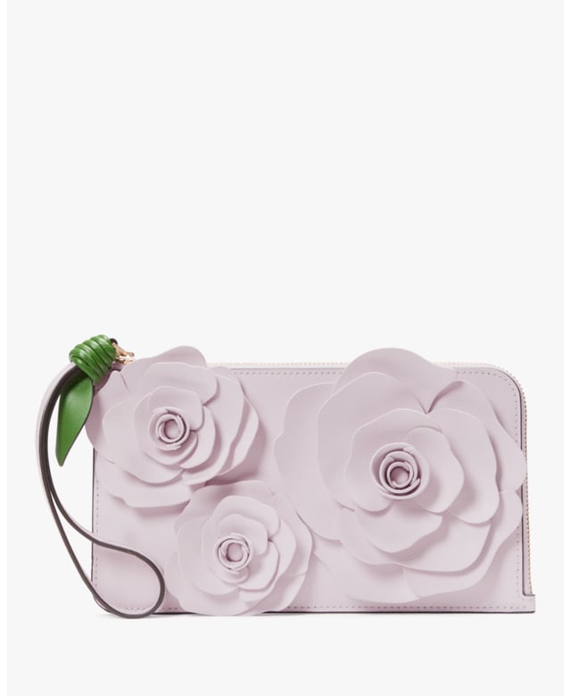 Here's A Place To Stash Concert Tickets, Photographs, Secret Love Notes...Oh, And Credit Cards Of Course.,  Flora Medium L-Zip Wristlet,  Length: 20.00 Cm,  Width: 1.50 Cm,  Height: 11.50 Cm
