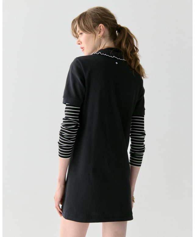 The Beauty Of This Piece? All You Have To Do Is Decide If You Want To Dress It Up With Heels And Sparkly Accessories, Or Down With Cute Sneakers., Ruffle Logo Polo Dress