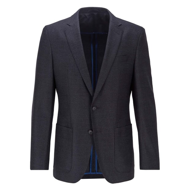 Men's Boss Haeven Blazer Jacket.- Notch lapels.- Button closure.- Front pockets.- Slim fit. Material: 92% Virgin Wool, 5% Silk, 3% Elastane. Ref: 50439108402.