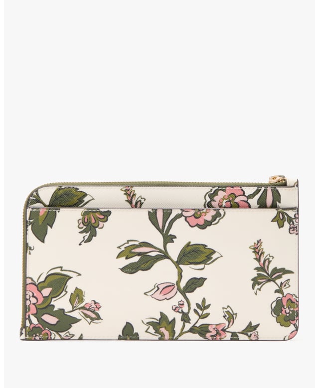 Lucy Floral Medium L-Zip Wristlet, Lucy Forest Blooms Printed Medium L-Zip Wristlet, Fits Largest Iphone, 3 Cc Slots, Back Slip Pocket,  Length: 20.00 Cm,  Height: 12.00 Cm