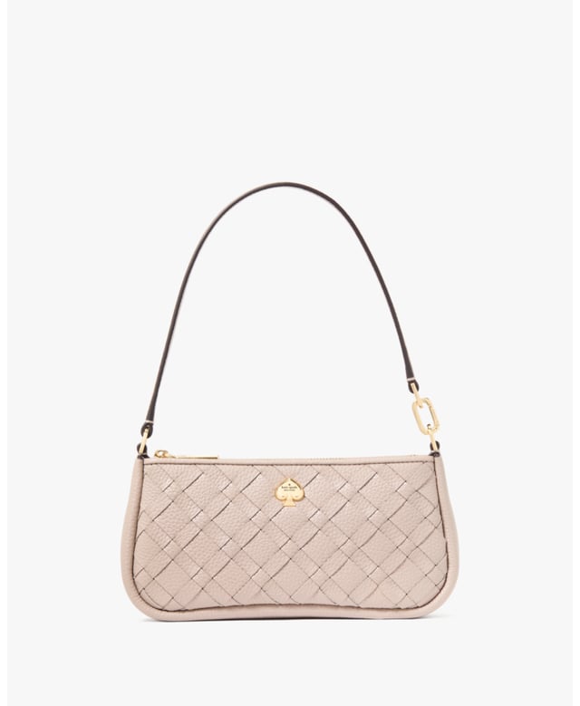 Kayla Woven Leather Convertible Wristlet, Kayla Woven Leather Convertible Wristlet, Fits Largest Iphone, 2 Cc Slots,  Length: 22.00 Cm,  Width: 4.00 Cm,  Height: 11.00 Cm
