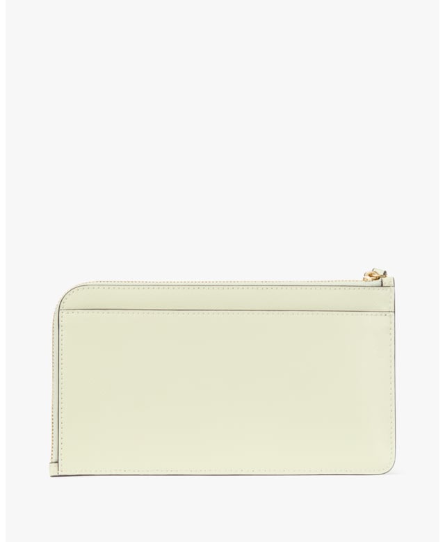 Lucy Floral Applique Medium L-Zip Wristlet, Lucy Forest Blooms Applique Medium L-Zip Wristlet, Fits Largest Iphone, 3 Cc Slots, Back Slip Pocket,  Length: 20.00 Cm,  Height: 12.00 Cm