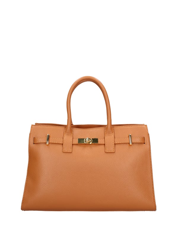 Bolso de mano mujer Hecho en Italia - Modelo Zelia Ultra - 100% cuero - 37.5 x 24.0 x 14.0 cm