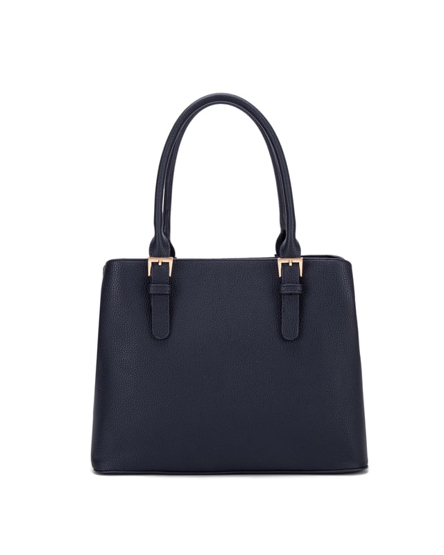 Damenhandtasche mit Reißverschluss. eine Innentasche mit Reißverschluss und zwei offene Innentaschen. fehlende Außentaschen. verstellbarer und abnehmbarer Schultergurt. im PU-Griff. ein Innenfach. Außenmaterial. Innen ungefüttert. Maße: 30,5x23,5x13,5 cm. Modeprodukt