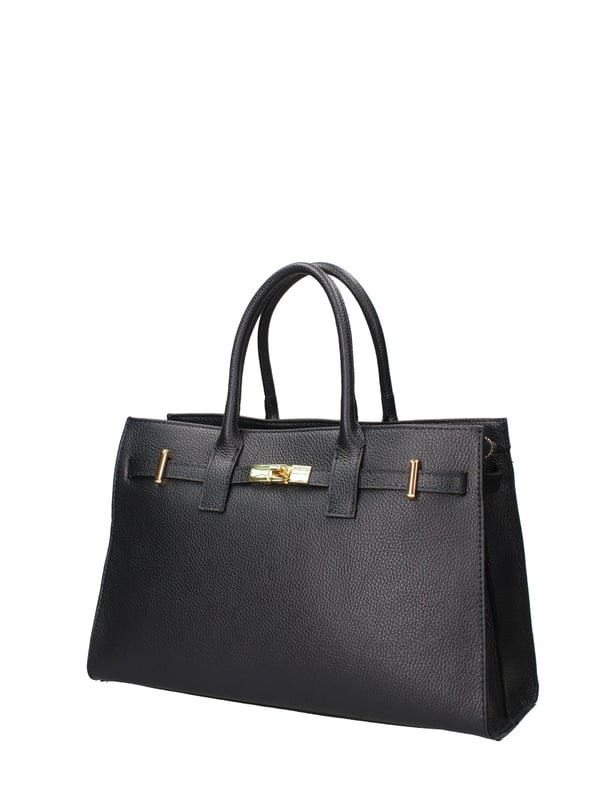 Bolso de mano mujer Hecho en Italia - Modelo Zelia Ultra - 100% cuero - 37.5 x 24.0 x 14.0 cm