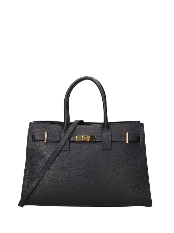 Bolso de mano mujer Hecho en Italia - Modelo Zelia Ultra - 100% cuero - 37.5 x 24.0 x 14.0 cm