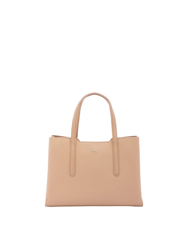 Bolso de mujer. El cierre es con cremallera. Los bolsillos internos son uno con cremallera. Los bolsillos externos están ausentes. La correa para el hombro es ajustable y extraíble. El mango es de ecopiel. Hay tres compartimentos internos. El material exterior es ecopiel. Internamente está forrado en poliéster. Medidas: 23x32x11 cm. Producto de moda